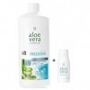 LR Freedom Gel à boire à laloe vera 1000 ml + bouteille rotative à laloe vera vide pour les déplacements 90 ml
