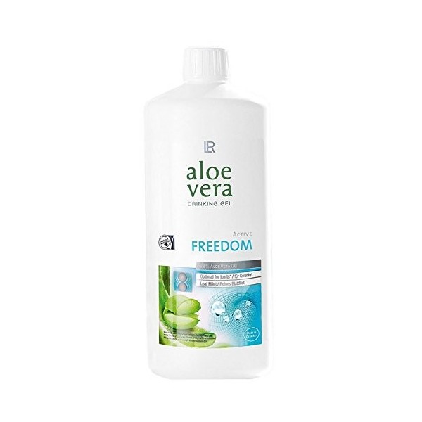 LR Freedom Gel à boire à laloe vera 1000 ml + bouteille rotative à laloe vera vide pour les déplacements 90 ml