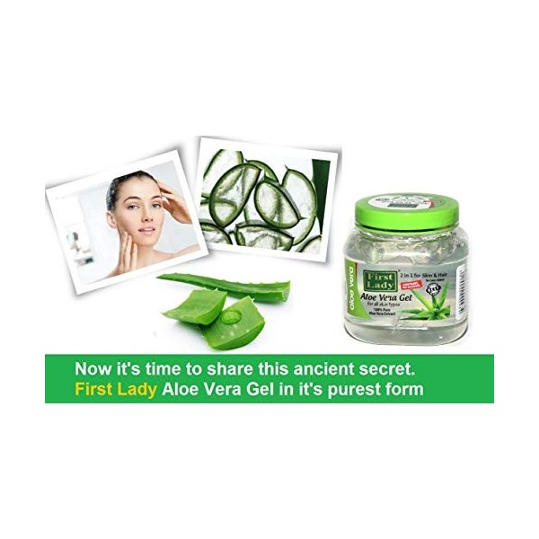 First Lady Gel daloe vera 500 ml – Extraits dAloevera – Pour peau et cheveux