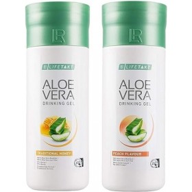 LR Lot de 2 flacons de gel à laloe vera Pêche + miel 2 x 1000 ml Miel et pêche