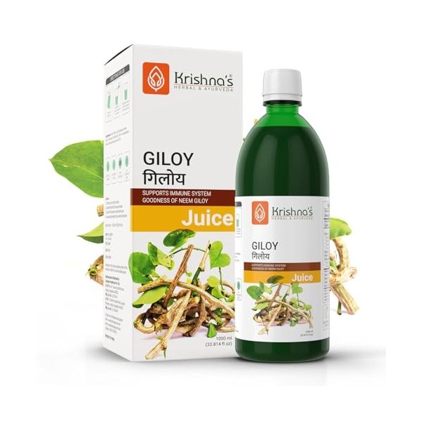 Krishnas Aloe Vera Amla Mix Juice – 500 ml | Un mélange parfait pour un corps sain | Pour des cheveux, une peau, une digesti ...