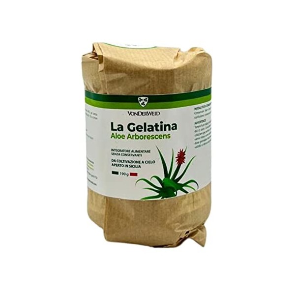 Vonderweid - La Gelatine, Complément Alimentaire à lAloe Arborescens Feuille Entière et Gel dAloe Vera + Huile Essentielle
