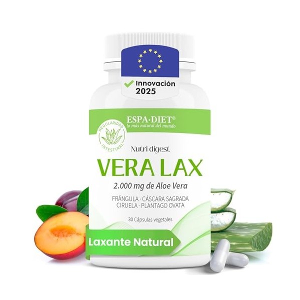 Laxatif naturel - Aloe Vera, coquille sacrée, frangle, prune, plantago ovata - laxatif doux soulagement constipation - équili