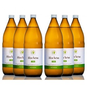 Mother Earth Products | Jus daloe vera 100 % bio sans additifs | Gel intérieur pur de la feuille daloe vera à boire | 1200 