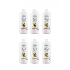 NB24 Versand 80756-81 Lot de 6 flacons de gel à boire à laloe vera pêche 6 x 1000 ml