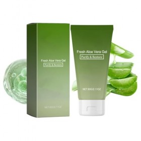 YZXFC Gel d’Aloe Vera. Gel d’Aloe Vera hydratant et apaisant pour Les Soins Contre Les Coups de Soleil
