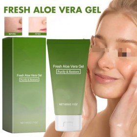 YZXFC Gel d’Aloe Vera. Gel d’Aloe Vera hydratant et apaisant pour Les Soins Contre Les Coups de Soleil