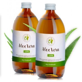 Mother Earth Products Jus daloe vera 100 % bio sans additifs - Gel intérieur pur de la feuille daloe vera à boire - 1200 mg