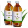 Mother Earth Products Jus daloe vera 100 % bio sans additifs - Gel intérieur pur de la feuille daloe vera à boire - 1200 mg