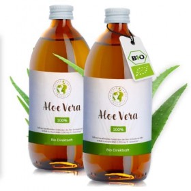 Mother Earth Products Jus daloe vera 100 % bio sans additifs - Gel intérieur pur de la feuille daloe vera à boire - 1200 mg