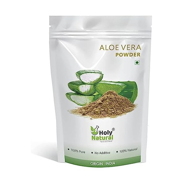 QURA Poudre daloe vera – 250 GM | Poudre 100 % pure et naturelle, sans additifs, sans conservateurs.
