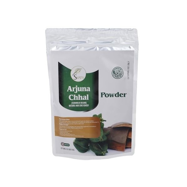 SVATV Arjuna | Terminalia Arjuna | Antioxydant | Bon Pour Une Peau Saine | Améliore La Teneur En Humidité | Sans Arômes Artif