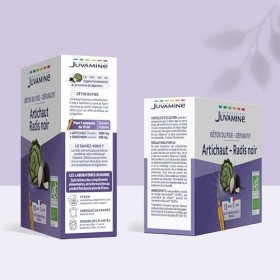 JUVAMINE - Artichaut Radis Noir - Detox du foie - Dépuratif – Bien-être du foie - Détoxification - Confort Intestinal - 10 am