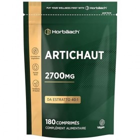 Artichuat Gelules 2700 mg par Dose Journalière | Extrait de Artichaut 40:1 | 180 Comprimés Vegan Hautement Dosé | Artichoke E