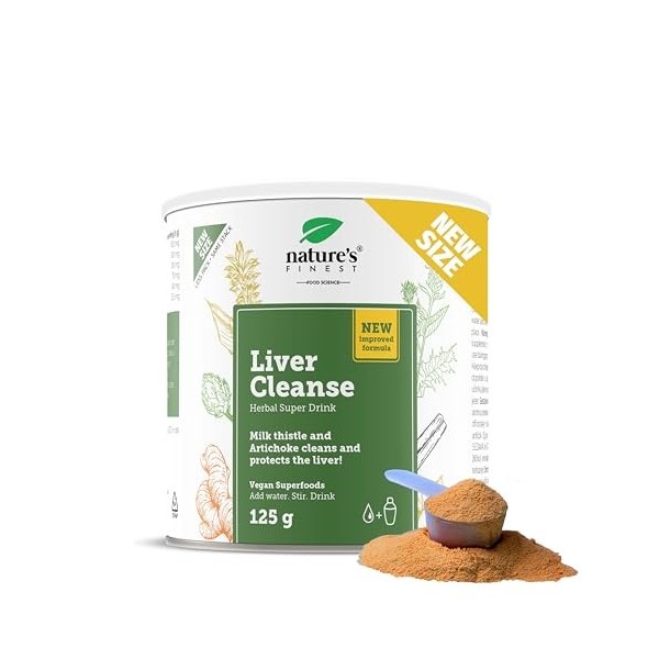 Nature’s Finest by Nutrisslim Detox Foie 125 g - Détox Puissant et Rapide, Chardon Marie Bio et Artichaut Extrait, Drainant N...