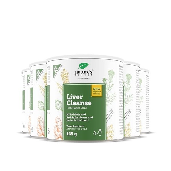 Nature’s Finest by Nutrisslim Detox Foie 125 g - Détox Puissant et Rapide, Chardon Marie Bio et Artichaut Extrait, Drainant N...