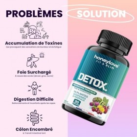 Detox Minceur Puissant et rapide | 90 gelules Perte de poids | Foie et intestin, Chardon-Marie, artichaud, radis noir, queue 