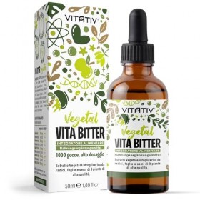 Vita Bitter - Extrait de plante amère 100 % naturelle à partir de 9 plantes, effet de saturation amer pour réduire lappétit 