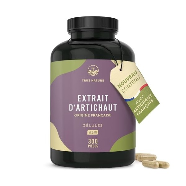 Extrait dArtichaut Français - 2.400mg avec 2,5% Cynarine - 300 Gélules 2,5 mois - Confort Digestif, Foie & Détox - Vegan -