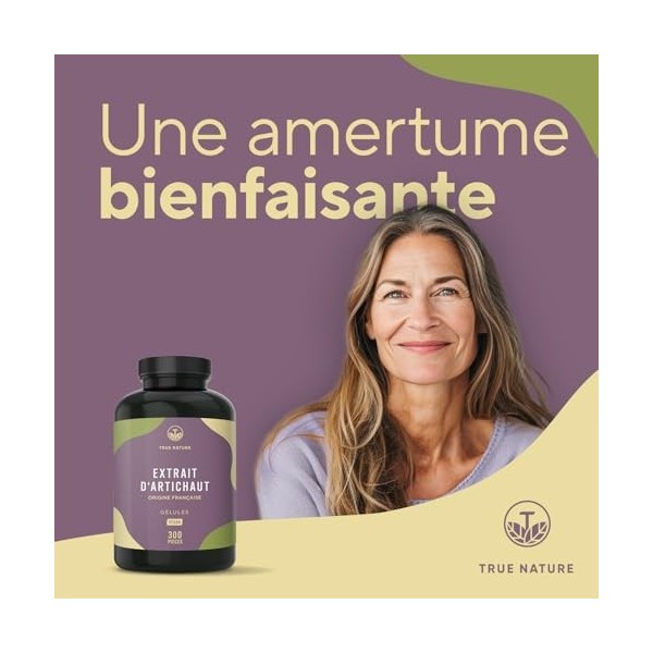 Extrait dArtichaut Français - 2.400mg avec 2,5% Cynarine - 300 Gélules 2,5 mois - Confort Digestif, Foie & Détox - Vegan -