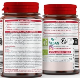 SUPERDIET - AXAROLA MAUVE BIO - Double action Transit et Digestion - Adoucissant - 100% plantes - Bio et Vegan - Fabrication 