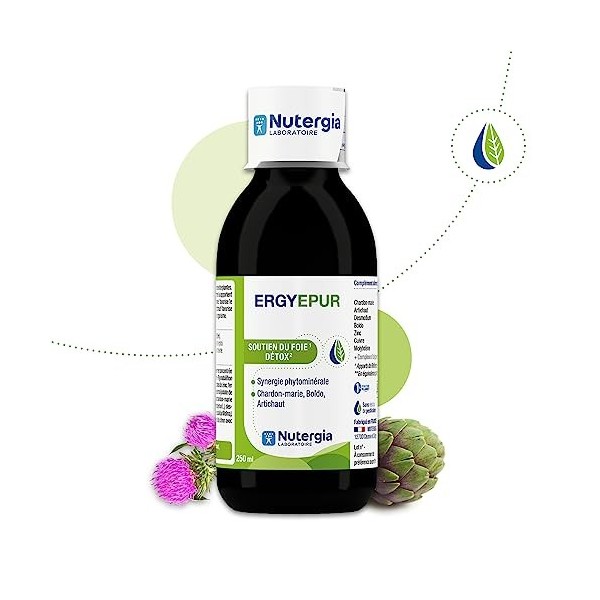 Nutergia – Soutien du foie – Detox – Détox hépatique et purification de l’organisme – Complément alimentaire – 250 ml – Fabri