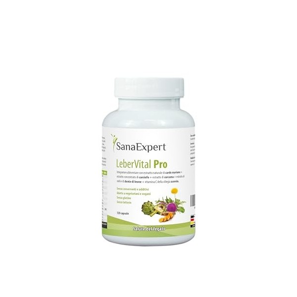 SanaExpert LeberVital Pro | PURIFICATION DU FOIE ET ​​DES REINS | aux extraits de chardon-Marie, dartichaut et de curcuma 1