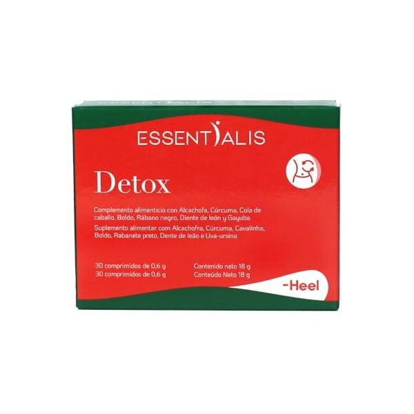 HEEL ESSENTIALIS DETOX 30 comp. – complément alimentaire sous forme de comprimés, facile à intégrer dans la routine de la jou