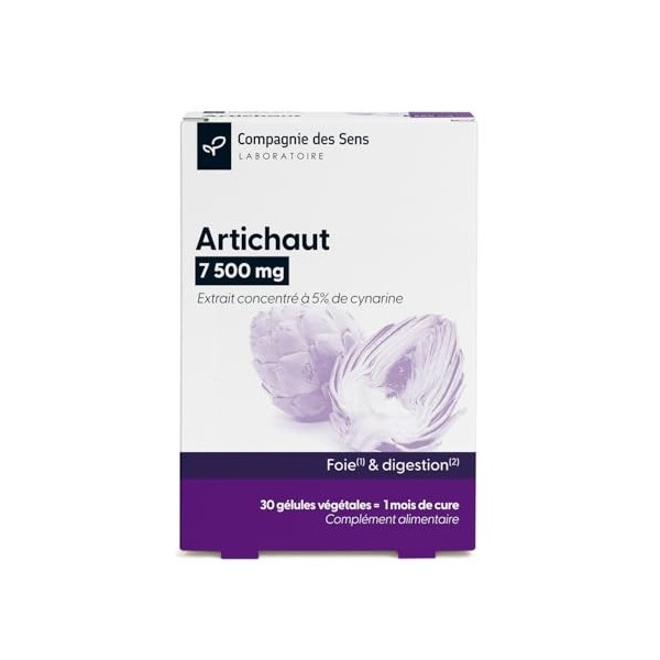 Artichaut 7500 mg – Haute teneur en cynarine – 1 mois de cure intensive