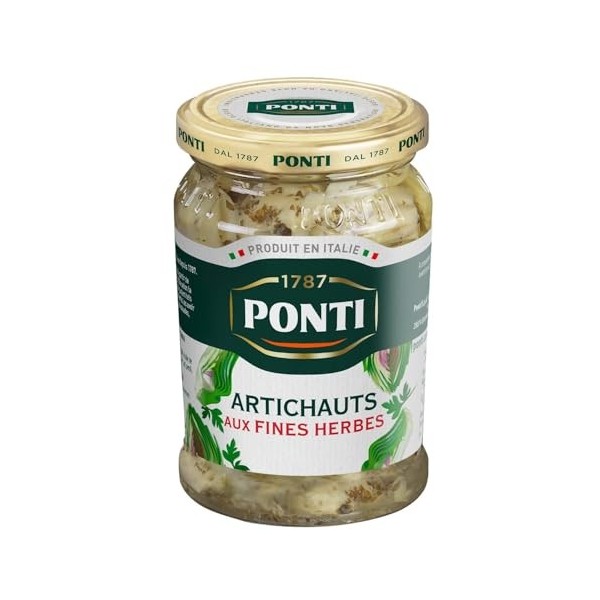 Artichauts aux fines herbes à lhuile PONTI - le pot de 280g Lot De 3 - Par Lot