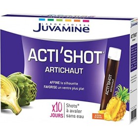 JUVAMINE - Expert ventre plat - Acti Shot 3 en 1 - Artichaut Minceur - Elimine, détoxifie, ventre plat - 10 jours - Arôme an ...
