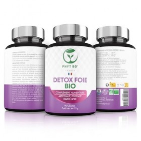 Cure detox foie naturelle. Soutient le bien-être du foie et soulage la digestion difficile, contient de lartichaut, radis no