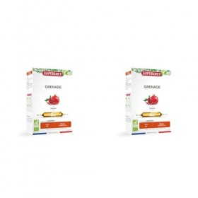 SUPERDIET – GRENADE BIO – 100% PUR JUS – Fabrication française – 20 ampoules de 10 ml Lot de 2 Artichaut