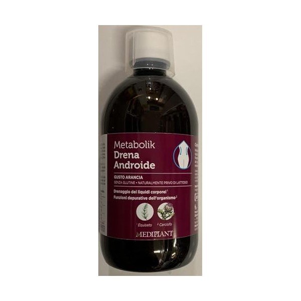 Mediplant - Metabolik Drena Androïde goût Orange 500 ml - favorise le drainage des liquides corporels et améliore les fonctio