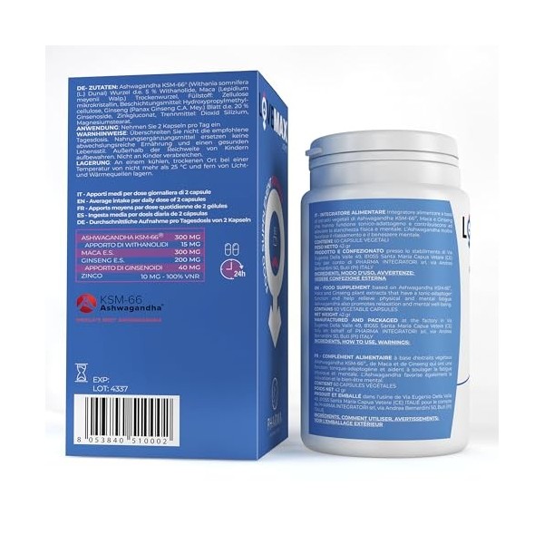 Booster Testosterone Homme, Aphrodisiaque Puissant pour Homme Effet Immédiat, Stimulant Sexuelle, Booster Libido, Énergie, Vi