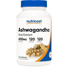 Nutricost Ashwagandha 600 mg, 120 gélules