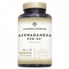 Ashwagandha KSM-66 + Magnésium. 7500 mg Extrait, 180 Gélules. Withanolides, Alcaloïdes, Flavonoïdes, Adaptogène Complet pour ...