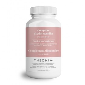 Theonia Ashwagandha Complex 9000 mg KSM-66 Supplément haute résistance pour lhumeur et lénergie, lanxiété, le stress - Nat As...