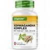 Complexe Ashwagandha KSM-66® - 180 gélules - 600 mg dashwagandha par jour - Avec magnésium, zinc & vitamine B6 - Sans additi