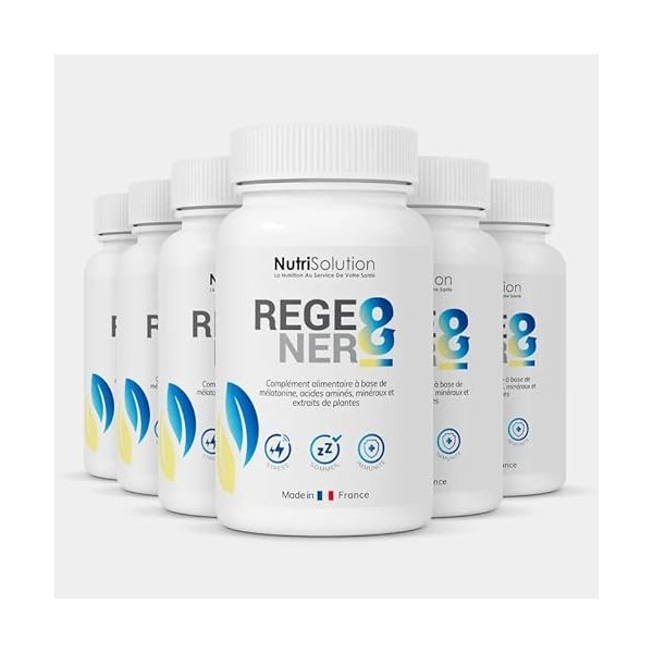 Nutrisolution - Regener8 - Complément Alimentaire Anti-Âge pour Lutter contre le Stress et Favoriser Sommeil & Immunité - Mél...