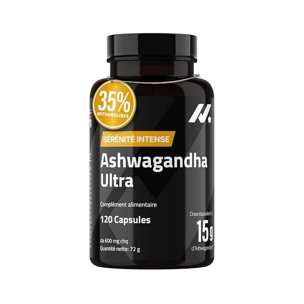 Ashwagandha Shoden Ultra® 35% de Withanolides – 15 000 mg équivalent | 7x plus concentré que l’Ashwagandha KSM-66 | Soutien à