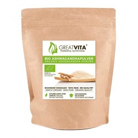MeaVita Organic Ashwagandha Powder, 400g, vegan & sans additifs