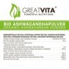 MeaVita Organic Ashwagandha Powder, 400g, vegan & sans additifs