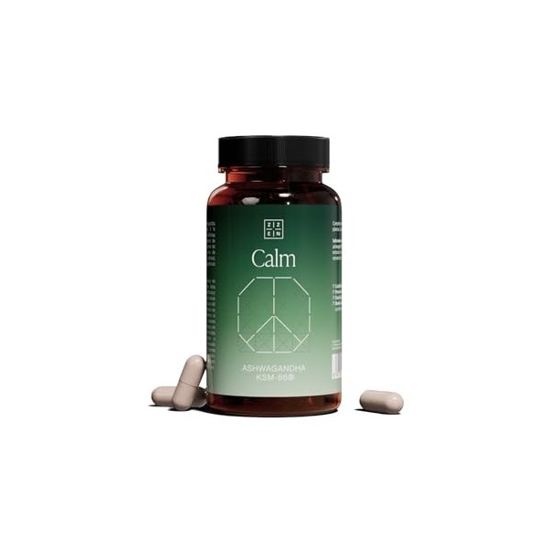 ZZEN Calm | Ashwagandha KSM-66, Extrait de Safran et Mélisse | Complément Anti Stress SuperCalm Cortisol pour Réduire Stress ...