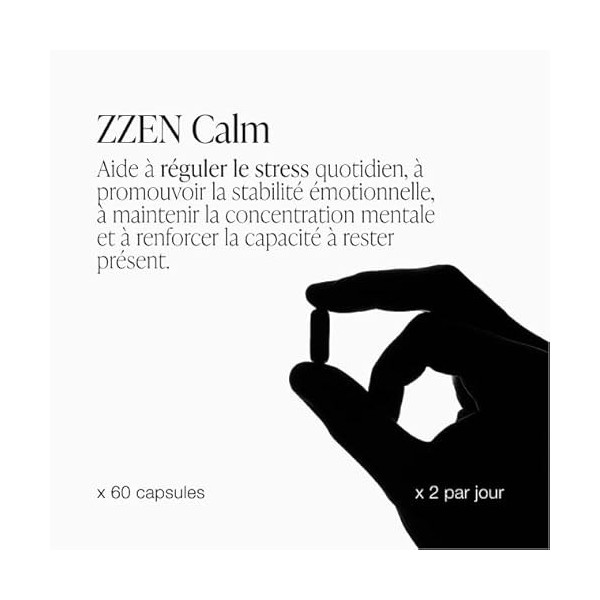 ZZEN Calm | Ashwagandha KSM-66, Extrait de Safran et Mélisse | Complément Anti Stress SuperCalm Cortisol pour Réduire Stress ...