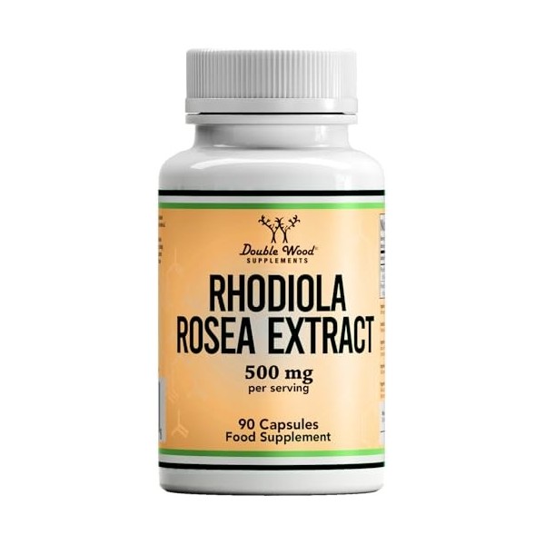DW Rhodiola Rosea | 90 de Rhodiola Rosea - 500 mg par Portion | Complément Alimentaire Haute Teneur | Sans OGM Sans Gluten | ...