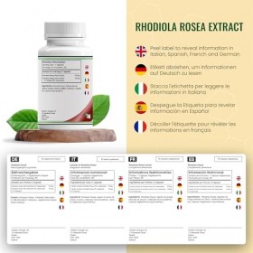 DW Rhodiola Rosea | 90 de Rhodiola Rosea - 500 mg par Portion | Complément Alimentaire Haute Teneur | Sans OGM Sans Gluten | ...