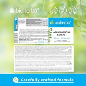 Ashwagandha Gélules – 300 Gélules 400 mg par Gélule avec Vitamine B6 Hautement Dosée – jusqu’à 1600 mg par jour – BIOHERBA