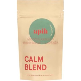 APIH Calm Blend | Ashwagandha + bisglycinate de magnésium + lavande + vitamine C, avec extrait de lavande, 60 gélules, seulem