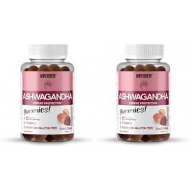 Weider Ashwagandha Gummies 40 gommes Goût Orange Douce, avec Extrait de Racine dAshwaganda KSM-66 et Vitamine C, Aide à ré As...